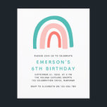 Flyer Convite de aniversário do PAPER Rainbow Kid<br><div class="desc">Está tentando dar uma festa de aniversário a um orçamento rigoroso? Não se preocupe, já te cobrimos! Pegamos alguns de nossos designs mais populares e criamos uma verdadeira faixa de orçamento, usando papel que é normalmente reservado para os folhetos de negócios. Este papel de 80 lb x 5, 6" de...</div>