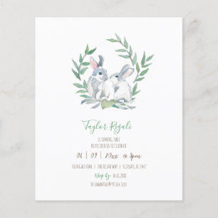 Flyer Convite de Aniversário Econômico Coelhinho da Flor