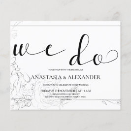 Flyer Convite de casamento clássico.