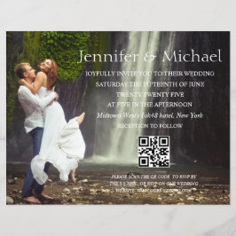 Flyer convite de casamento com código QR orçamento foto