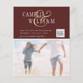 Flyer Convite de Casamento com Código QR para Economizar