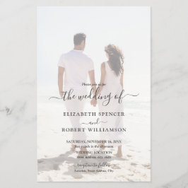 Flyer Convite de Casamento com Foto Elegante e Econômico
