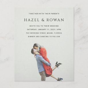 Flyer Convite de Casamento com Foto Simples Moderno