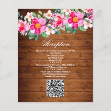 Convite de Casamento com Luzes Florais Rosa em Mad