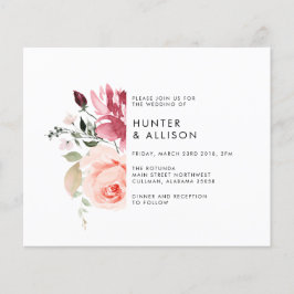 Flyer Convite de Casamento com Tema Floral