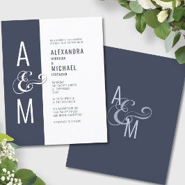Flyer Convite de Casamento com Tipografia de Monograma n