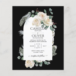 Flyer CONVITE DE CASAMENTO de Arcos Elegantes de Rosas B