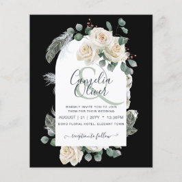 Flyer CONVITE DE CASAMENTO de Arcos Elegantes de Rosas B