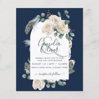 Flyer CONVITE DE CASAMENTO de Arcos Elegantes de Rosas B
