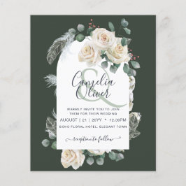 Flyer CONVITE DE CASAMENTO de Arcos Elegantes de Rosas B