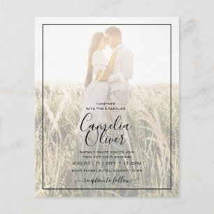Flyer CONVITE DE CASAMENTO de Lily Watercolor do BUDGET