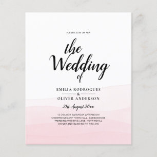 Flyer Convite de casamento de Mão Rosa Ciada