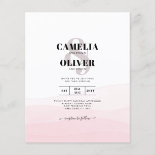 Flyer Convite de casamento de Mão Rosa Ciada