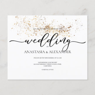 Flyer Convite de casamento do Elegante. Convite