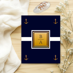 Flyer Convite de Casamento Econômico Azul Marinho Branco