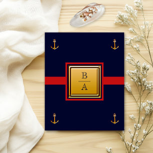 Flyer Convite de Casamento Econômico Azul Marinho Vermel