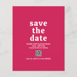 Flyer Convite de casamento econômico em QR Code Viva Mag