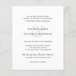 Flyer Convite de Casamento Elegante Católico Econômico