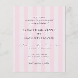 Flyer Convite de Casamento Elegante Rosa Moderno com Lis
