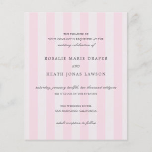 Flyer Convite de Casamento Elegante Rosa Moderno com Lis