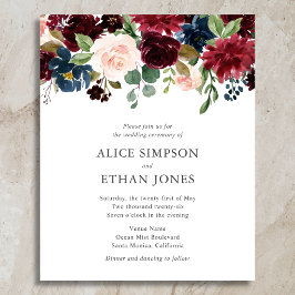 Flyer Convite de Casamento em Foto com QR Code para Jard
