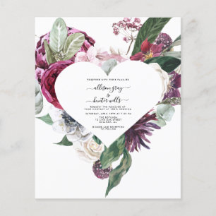 Flyer Convite de Casamento Floral Econômico   Laural Fly