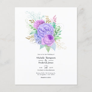 Flyer Convite de Casamento Floral Rústico de Primavera