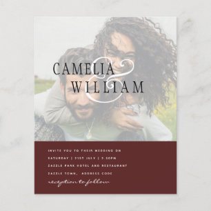 Flyer Convite de Casamento FOTO Anúncio de Noivado Salve