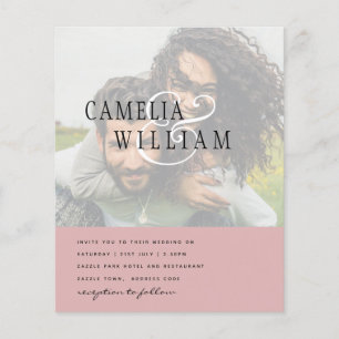 Flyer Convite de Casamento Foto Anúncio de Noivado Salve