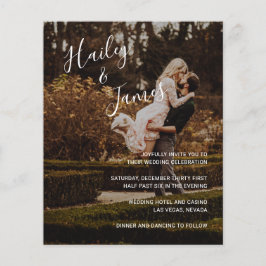 Flyer Convite de Casamento Foto Orçamento Moderno e Eleg