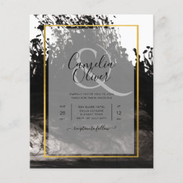 Flyer Convite de casamento LeahG Black Dourado INK