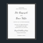 Flyer Convite de Casamento Minimalista Tipografia Modern<br><div class="desc">Este design faz parte de um conjunto de convites de casamento minimalistas atemporais que apresentam uma tipografia de roteiro elegante combinada com uma fonte serifada clássica em preto e branco suave. Este design moderno abraça a simplicidade com um layout refinado, perfeito para casais que buscam sofisticação discreta. Ideal para casamentos...</div>