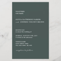 Convite de casamento moderno tipografia simples ci