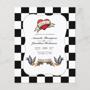 Flyer Convite de Casamento Rockabilly
