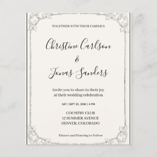 Flyer Convite de Casamento Rústico