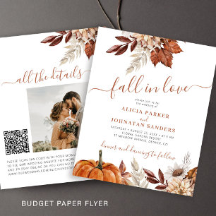 Flyer Convite de casamento RÚSTICO com orçamento para o 