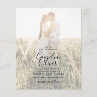 Flyer CONVITE DE CASAMENTO Terracotta Overlay do BUDGET 