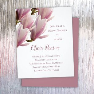 Flyer Convite de Chá de Noiva Orçamento Magnólia Japones