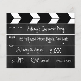 Flyer Convite de Chalkboard para Festa de Formatura de F