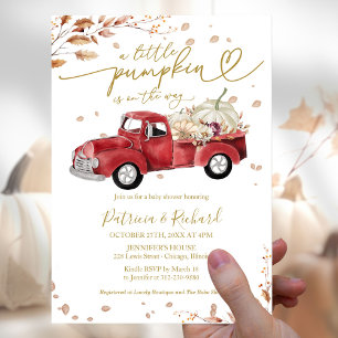 Flyer Convite de Churrasco de Bebê de Outono Little Pump