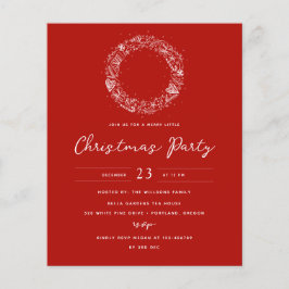 Flyer Convite de Férias de Natal Vermelho para Orçamento