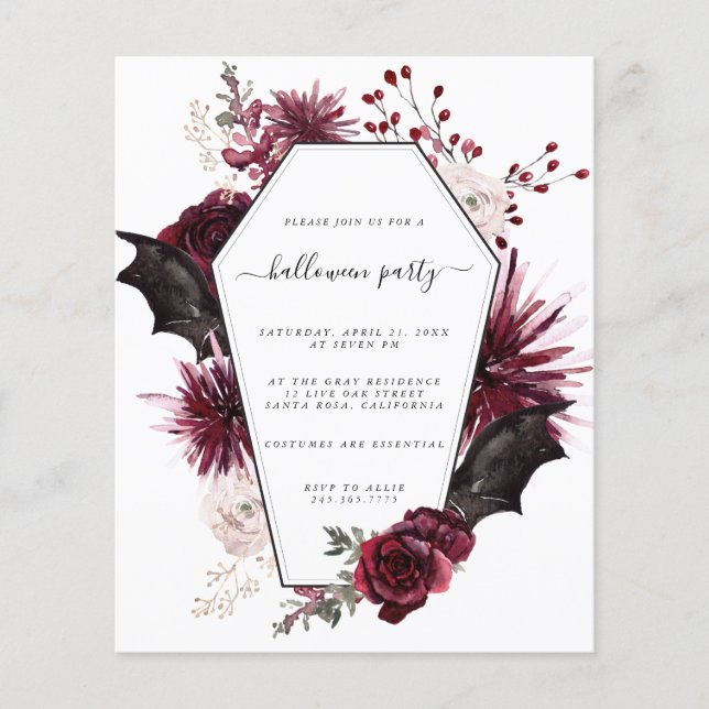 Flyer Convite de Festa de Halloween de Orçamento (Frente)