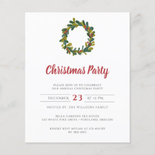 Flyer Convite de Festa de Natal de Fim de Ano com Orçame