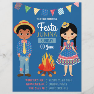 Flyer Convite de festas de Clube/Corporação Festa Junina