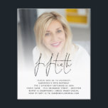 Flyer Convite de festas de Script de Foto de Aniversário<br><div class="desc">Convite de festas de Script de Foto de Aniversário do PAPER 50th. Um alternativo PAPER (não cartão) com valor de excelente SEM ENVELOPES com tamanho menor de 4, 5" x 5, 6" e a um preço orçamentário. (envelopes A6 padrão são o tamanho mais próximo ao ajustado). Um design minimalista para...</div>