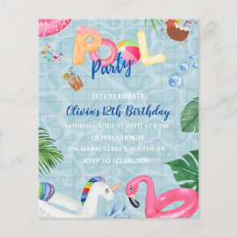 Flyer Convite de festas piscina