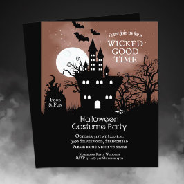 Flyer Convite de Halloween Assustador Econômico