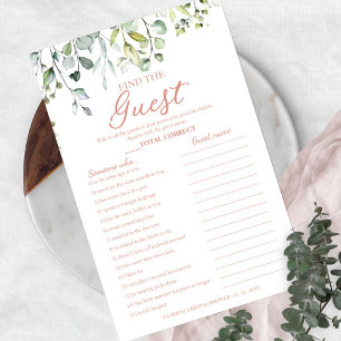 Flyer Convite de Jantar de Noivado com Vegetação Jogo En
