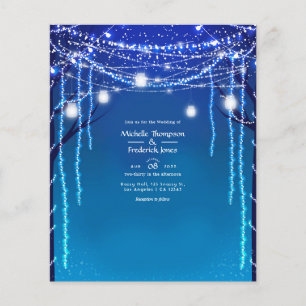 Flyer Convite de Luzes de Casamento Floresta Iluminada