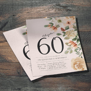 Flyer Convite de Orçamento Floral para 60º Aniversário